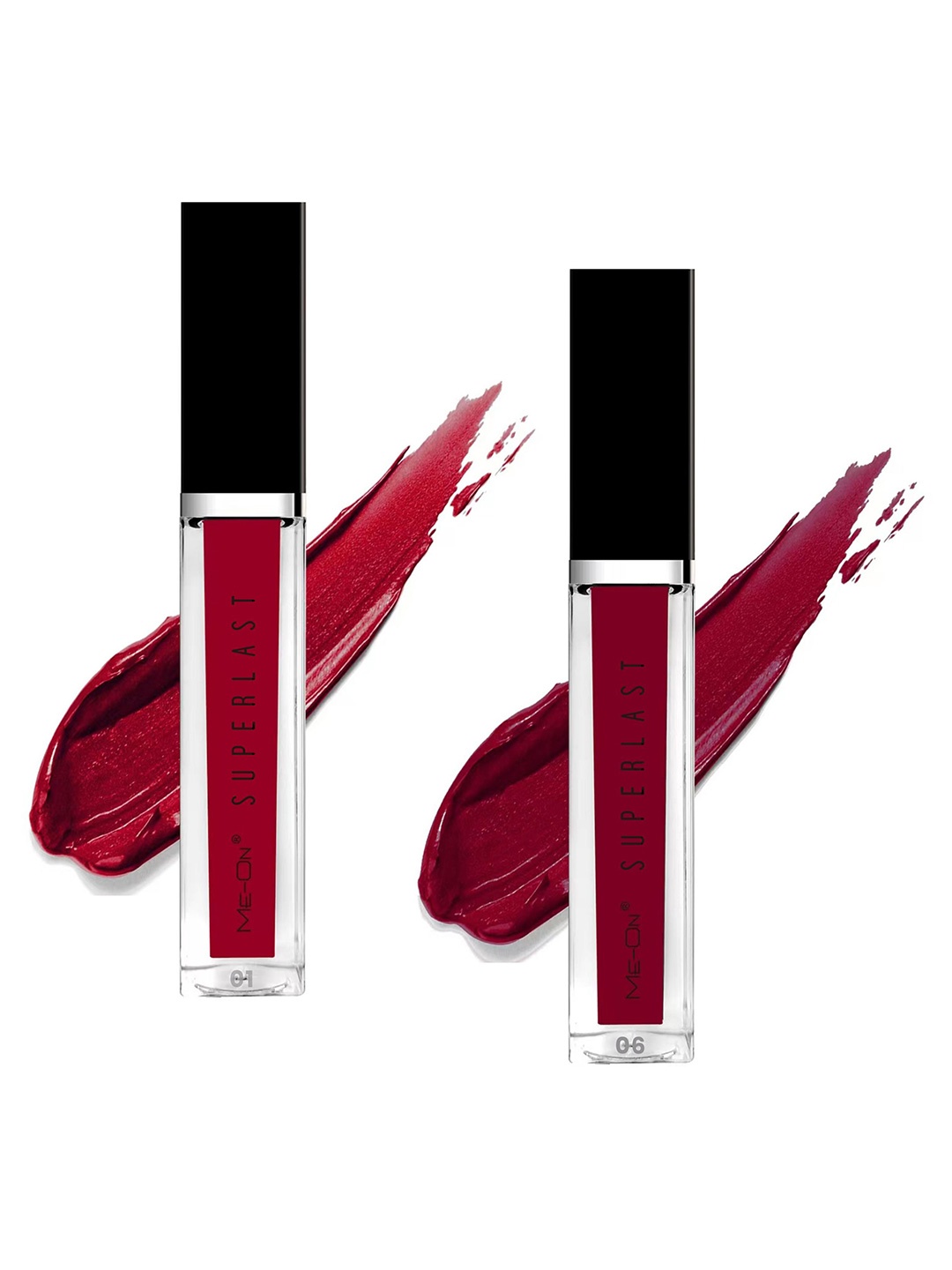 

ME-ON Superlast Set Of 2 Matte Liquid Lipstick - Shade 01-06 6ml, Multi