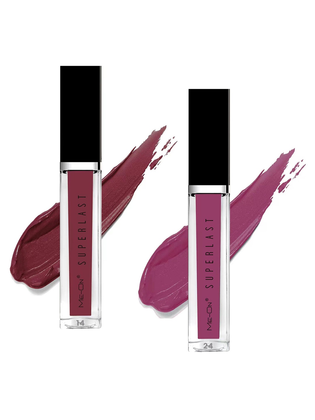 

ME-ON Superlast Set Of 2 Matte Liquid Lipstick - Shade 14-24 6 ml, Multi