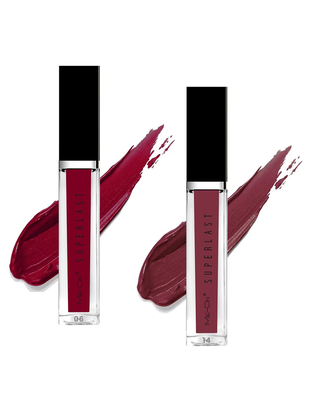 

ME-ON Set of 2 Superlast Long Lasting Lip Gloss 6 ml each - Shades 06-14, Maroon