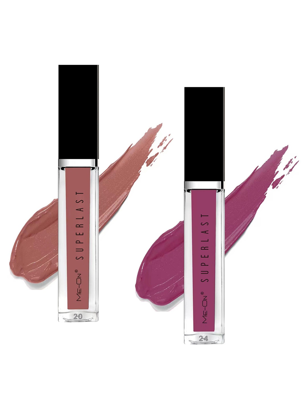 

ME-ON Superlast Set Of 2 Matte Liquid Lipstick -Shade 20-24, Multi