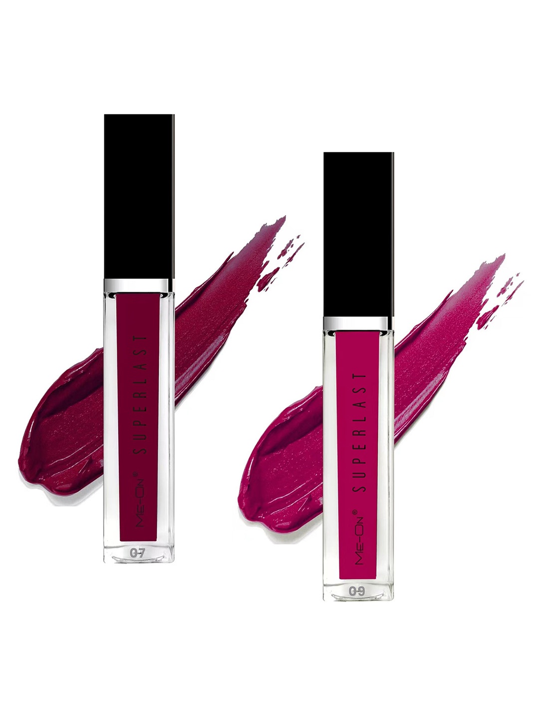 

ME-ON Set of 2 Superlast Long Lasting Lip Gloss 6 ml each - Shade 07 & 09, Purple