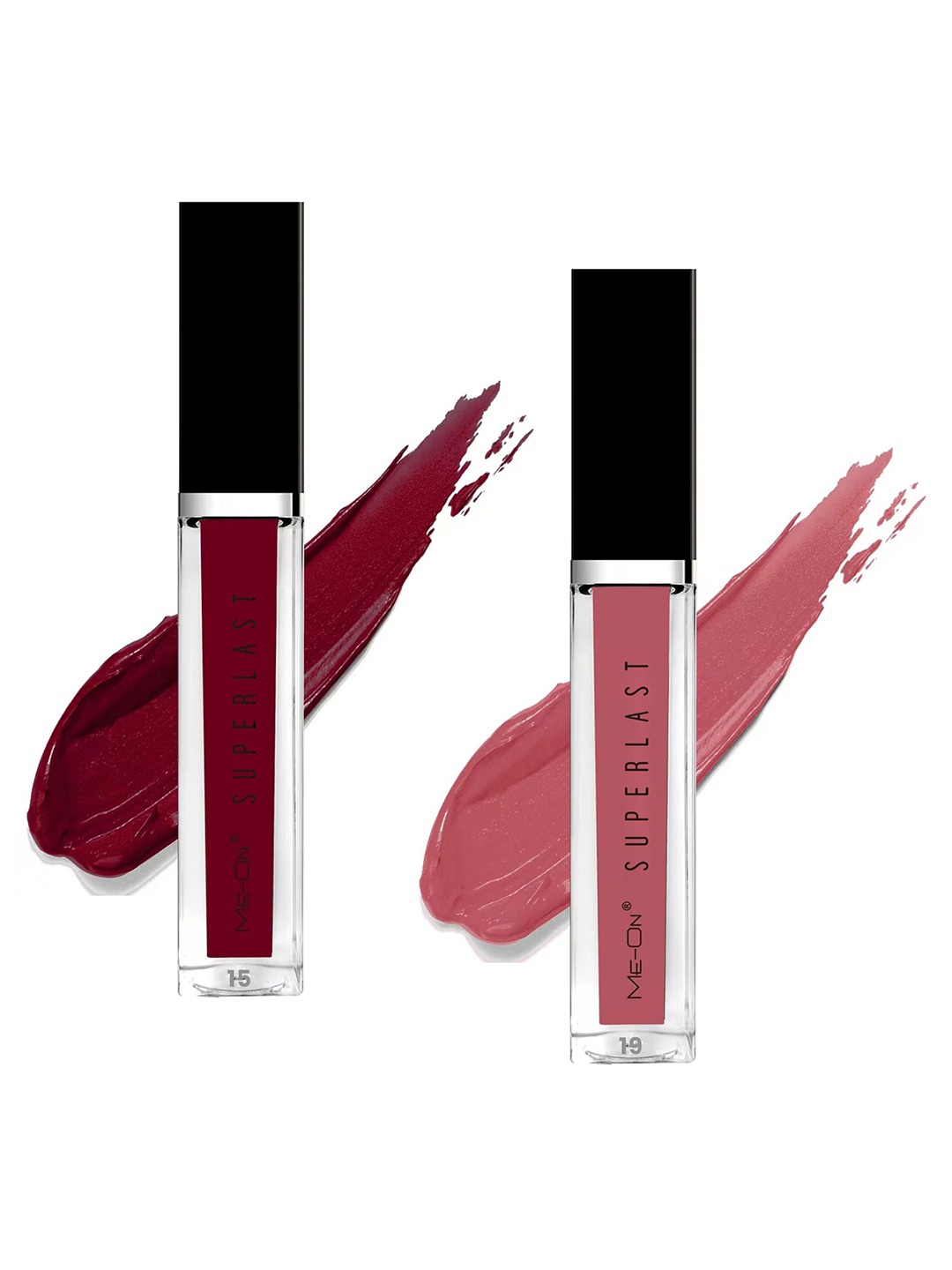 

ME-ON Superlast Set Of 2 Matte Liquid Lipstick -Shade 15-19, Multi