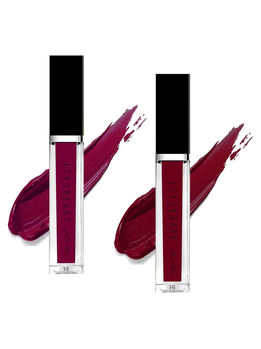 

ME-ON Set of 2 Superlast Long Lasting Lip Gloss 6 ml each - Shade 12 & 15, Purple