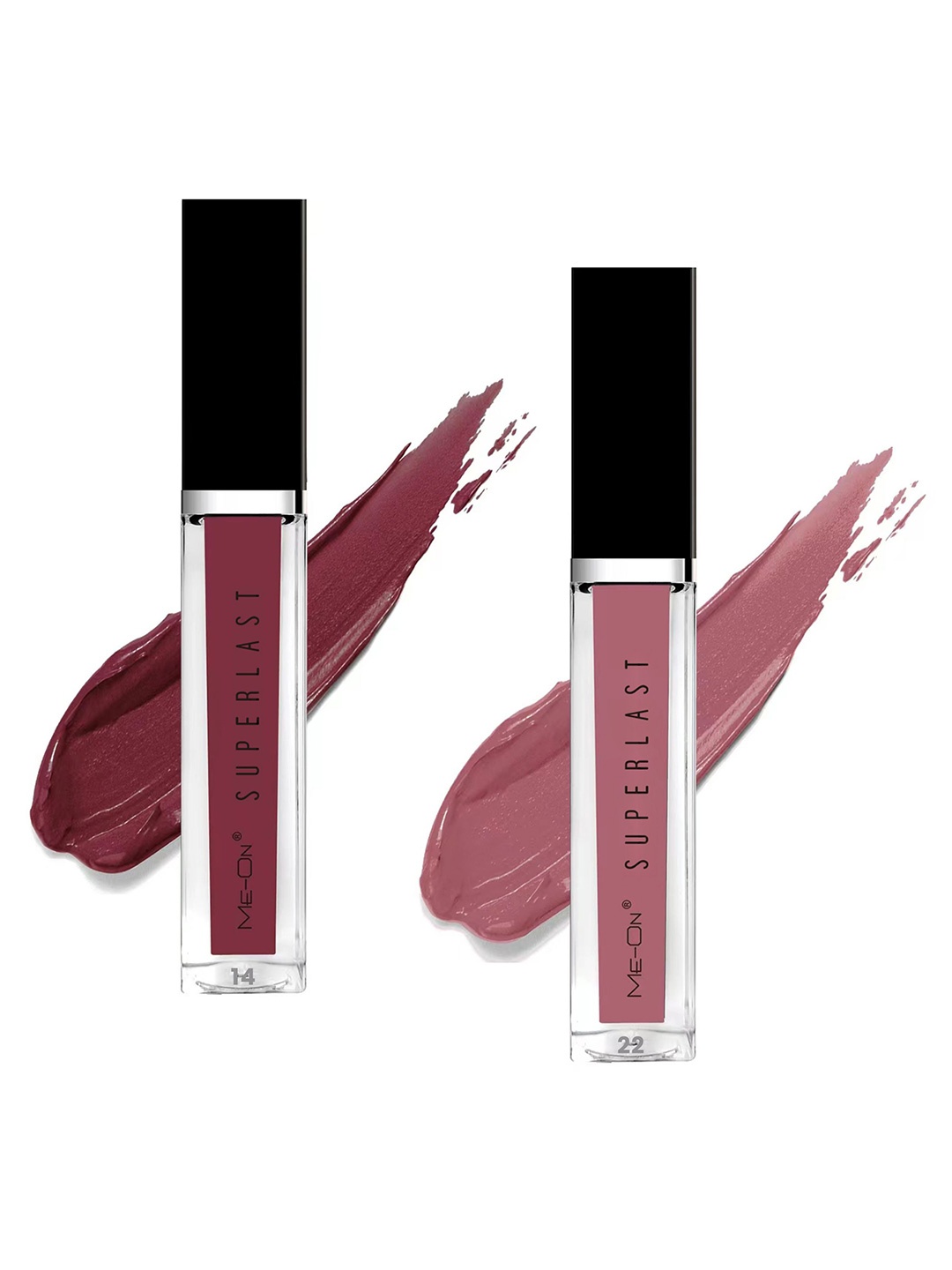 

ME-ON Set of 2 Superlast Long Lasting Lip Gloss 6 ml each - Shades 14 & 22, Burgundy