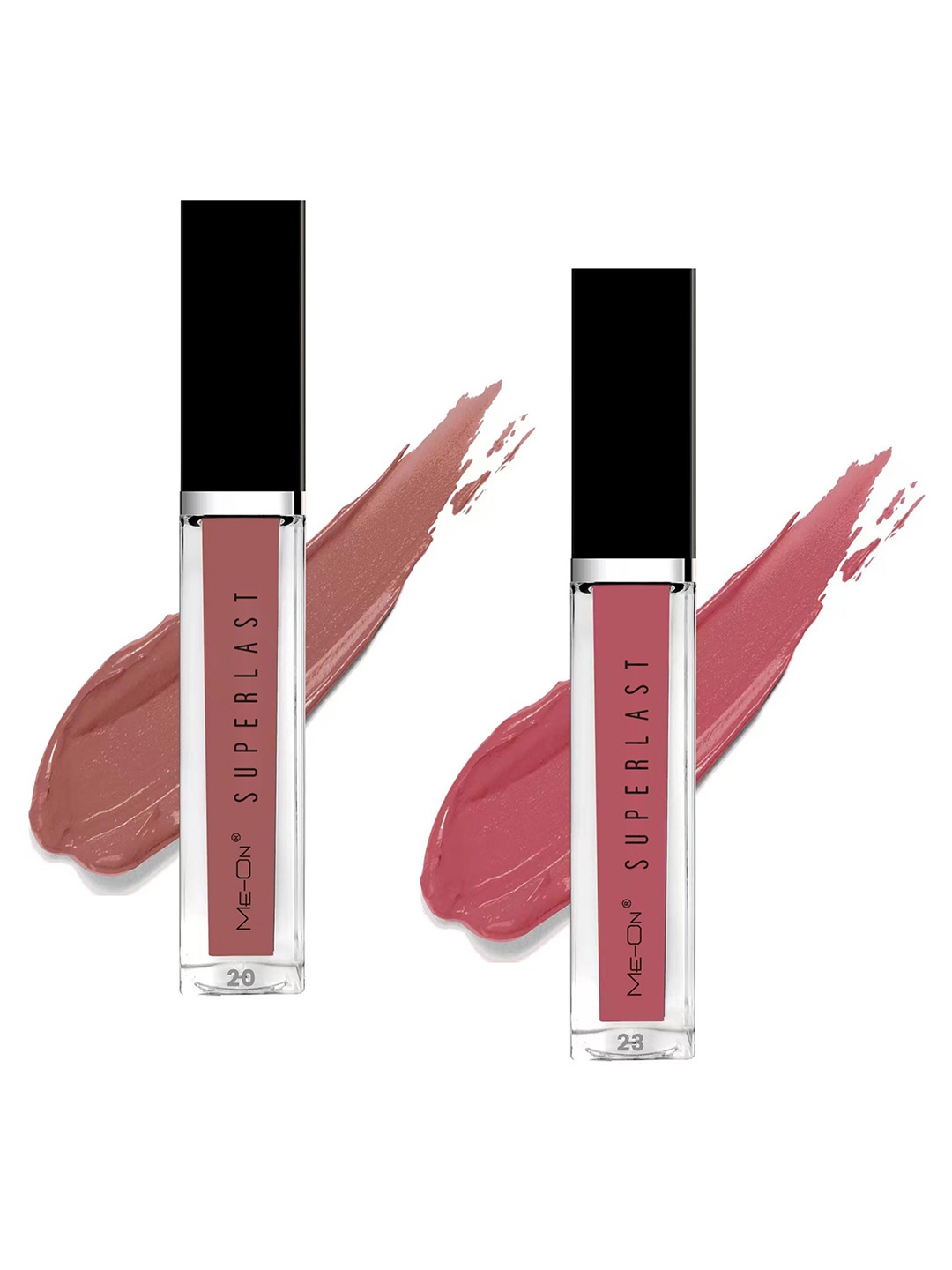 

ME-ON Superlast Set Of 2 Matte Liquid Lipstick -Shade 20-23 6 ml, Multi