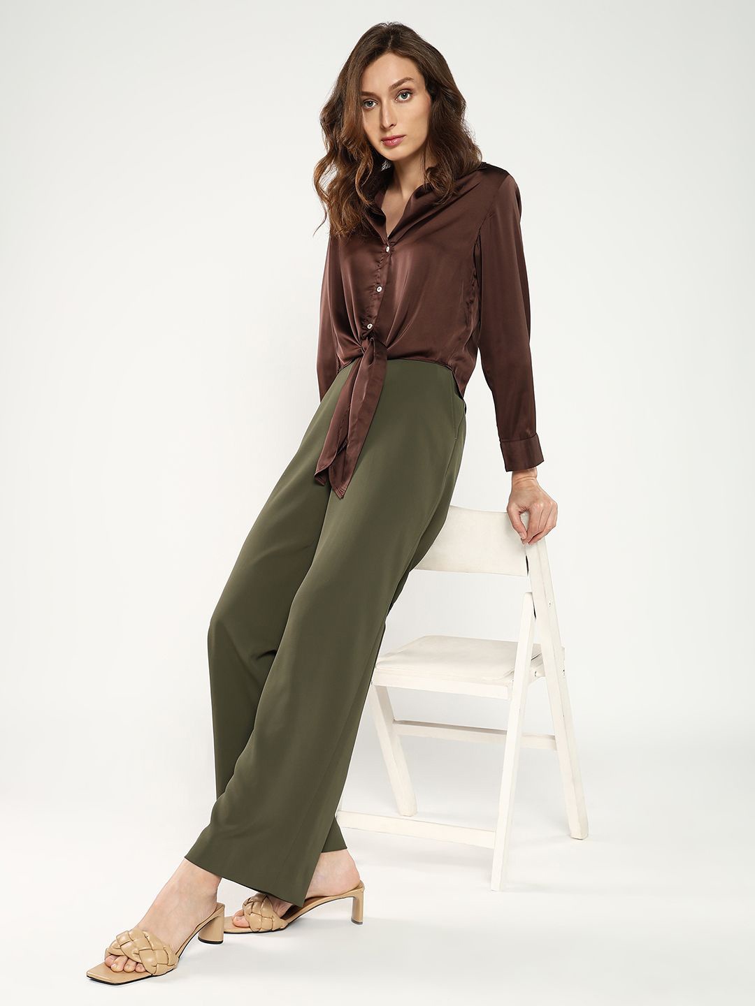 

RAREISM Cotton Shirt Style Top, Brown