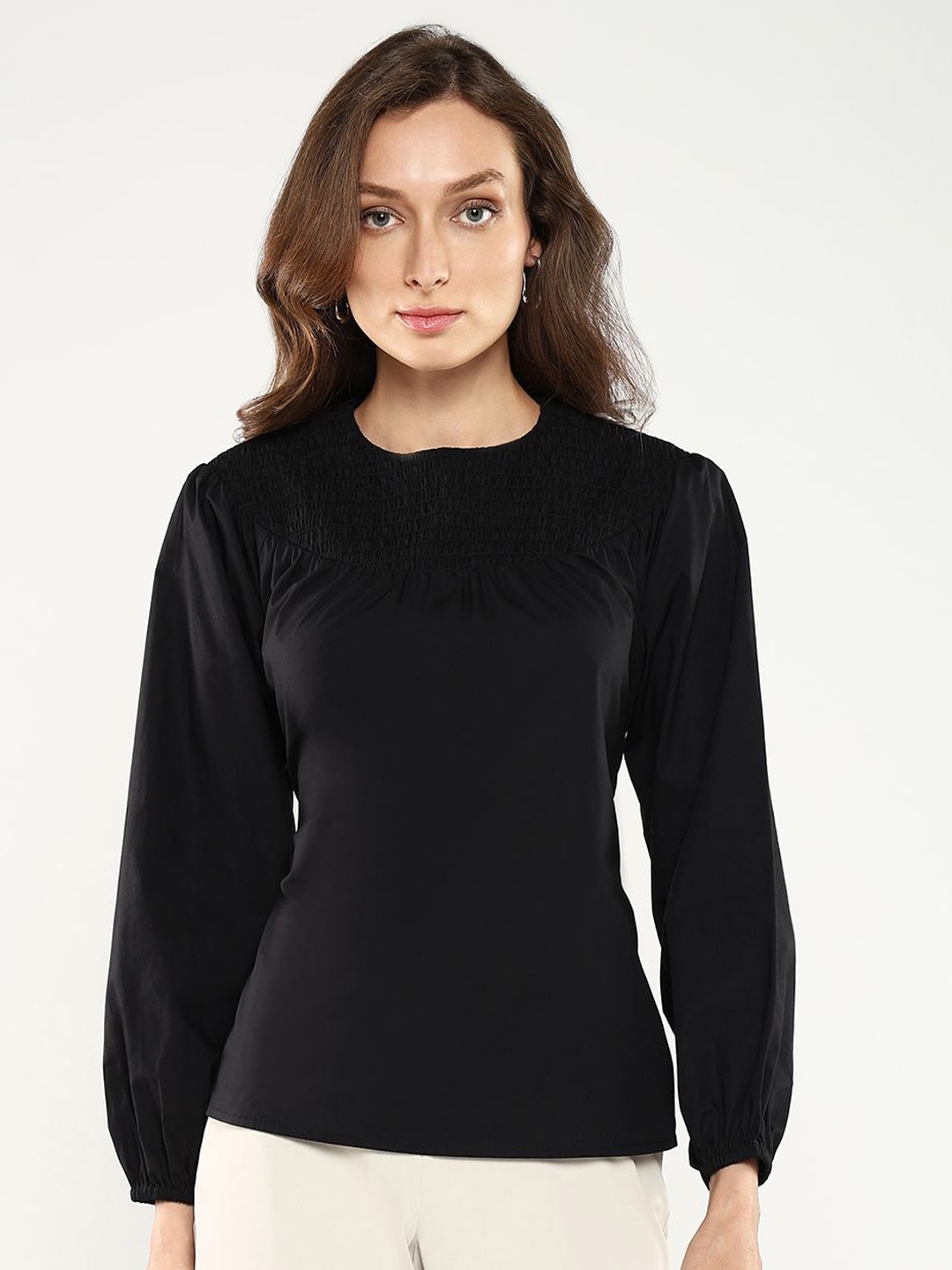 

RAREISM Cotton Styled Back Top, Black