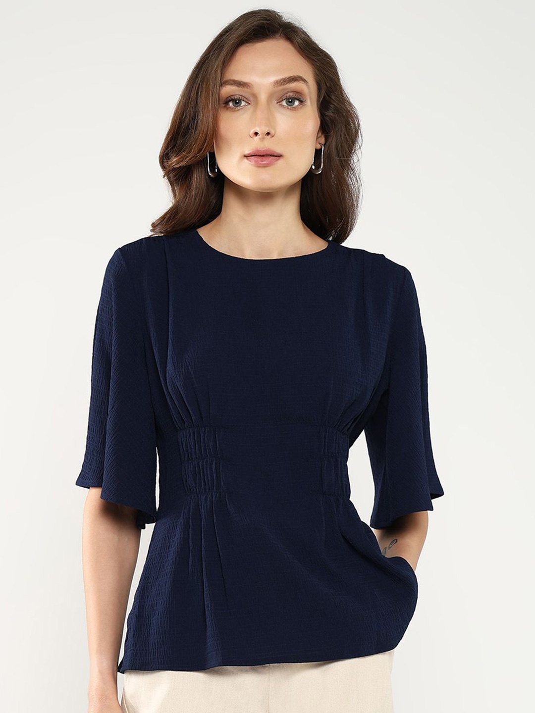 

RAREISM Flared Sleeve Top, Navy blue
