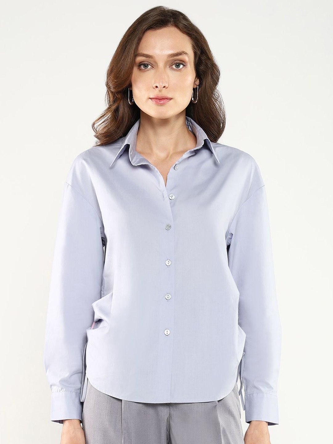 

RAREISM Cotton Shirt Style Top, Grey