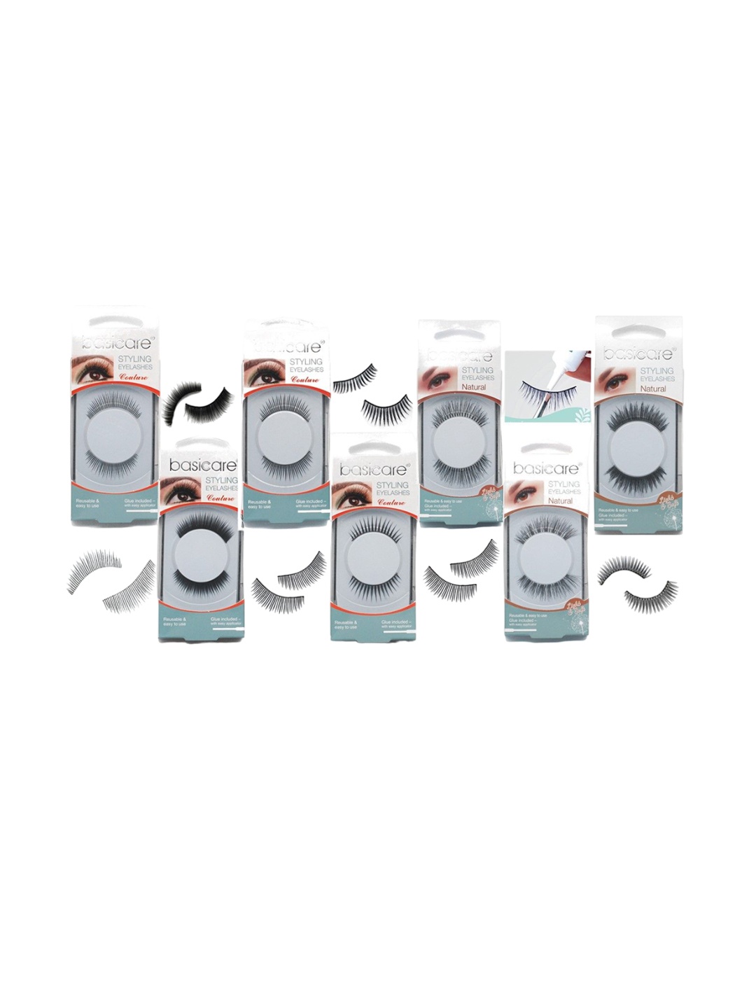 

basicare Reusable False Eyelashes, Black
