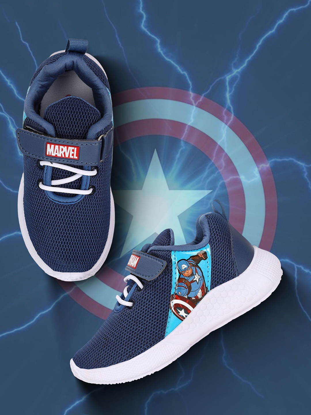 

Paragon Boys Marvel Cushioned Velcro Shoes MK8010K, Blue