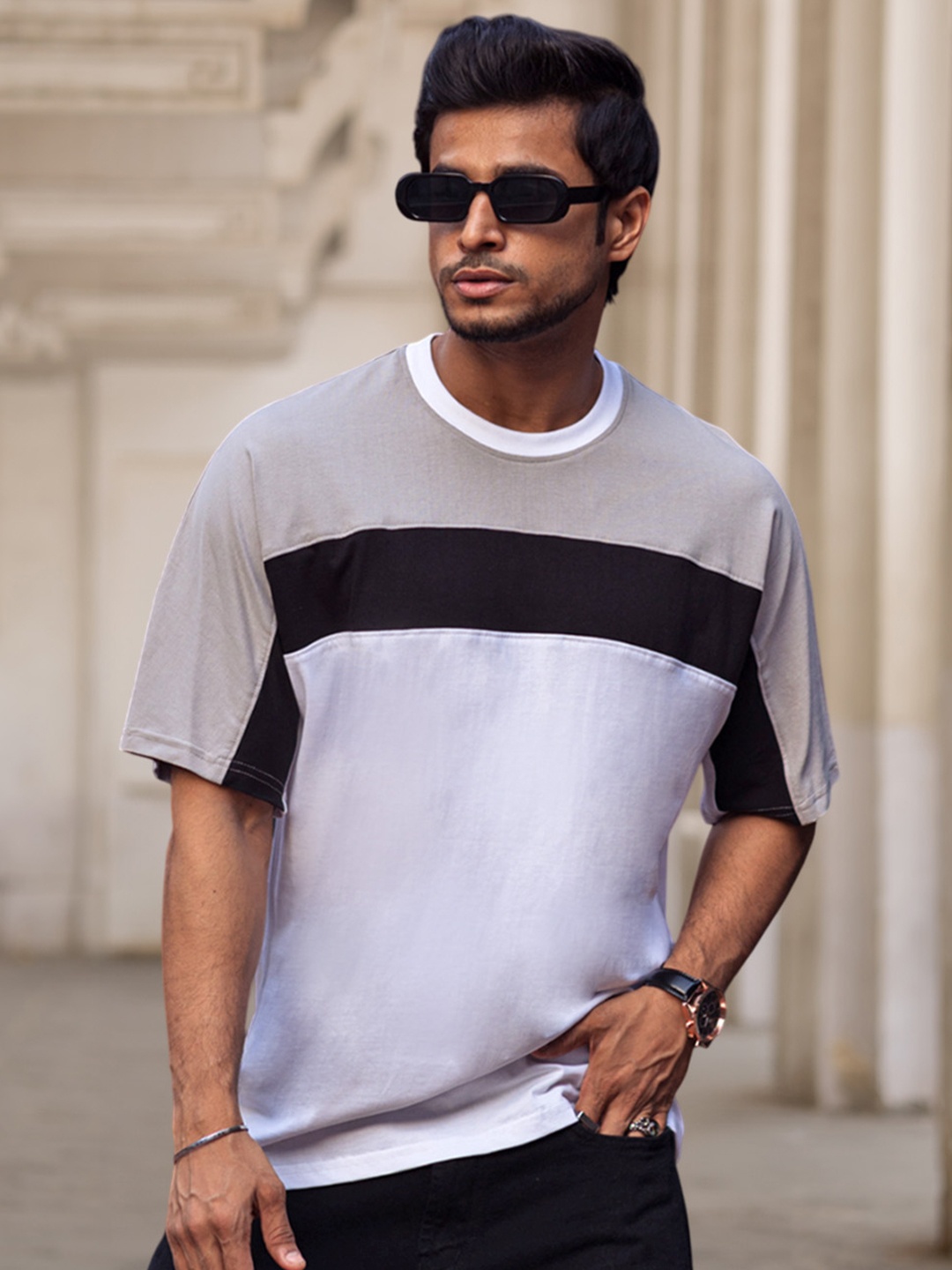 

Powerlook Men Raw Edge T-shirt, White