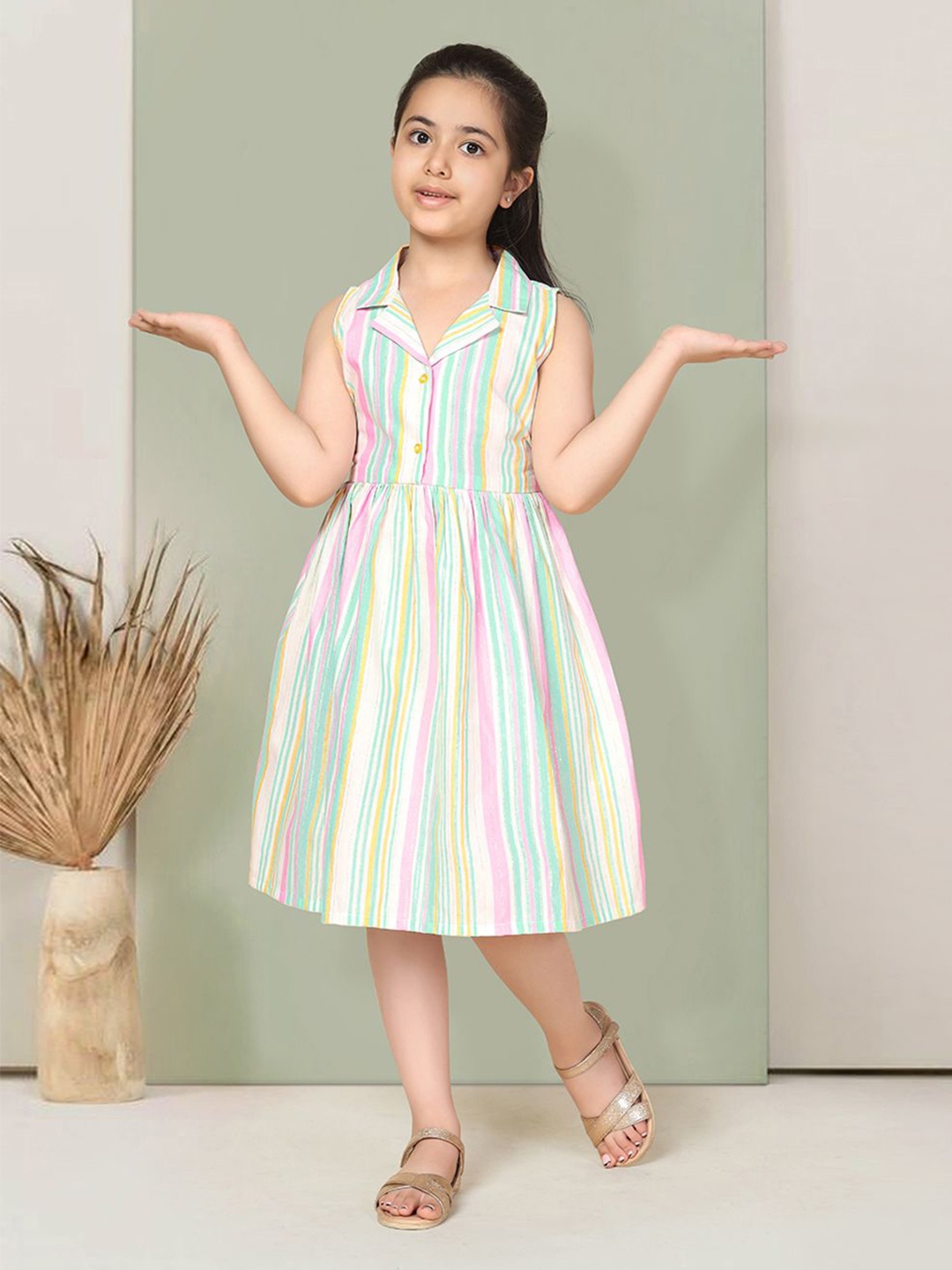 

BAESD Striped A-Line Midi Dress, Multi