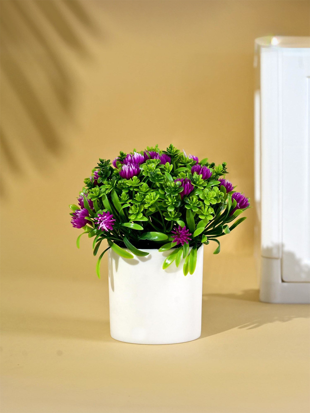 

Kuber Industries Purple Grass Artificial Plant With Pot