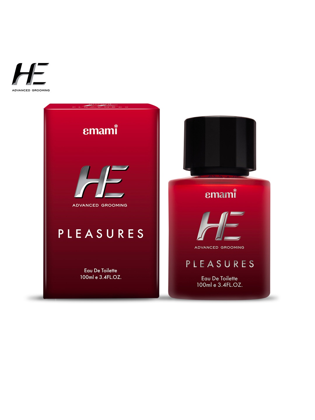 

HE Advanced Grooming Men Pleasures Long Lasting Eau De Toilette - 100ml, Red