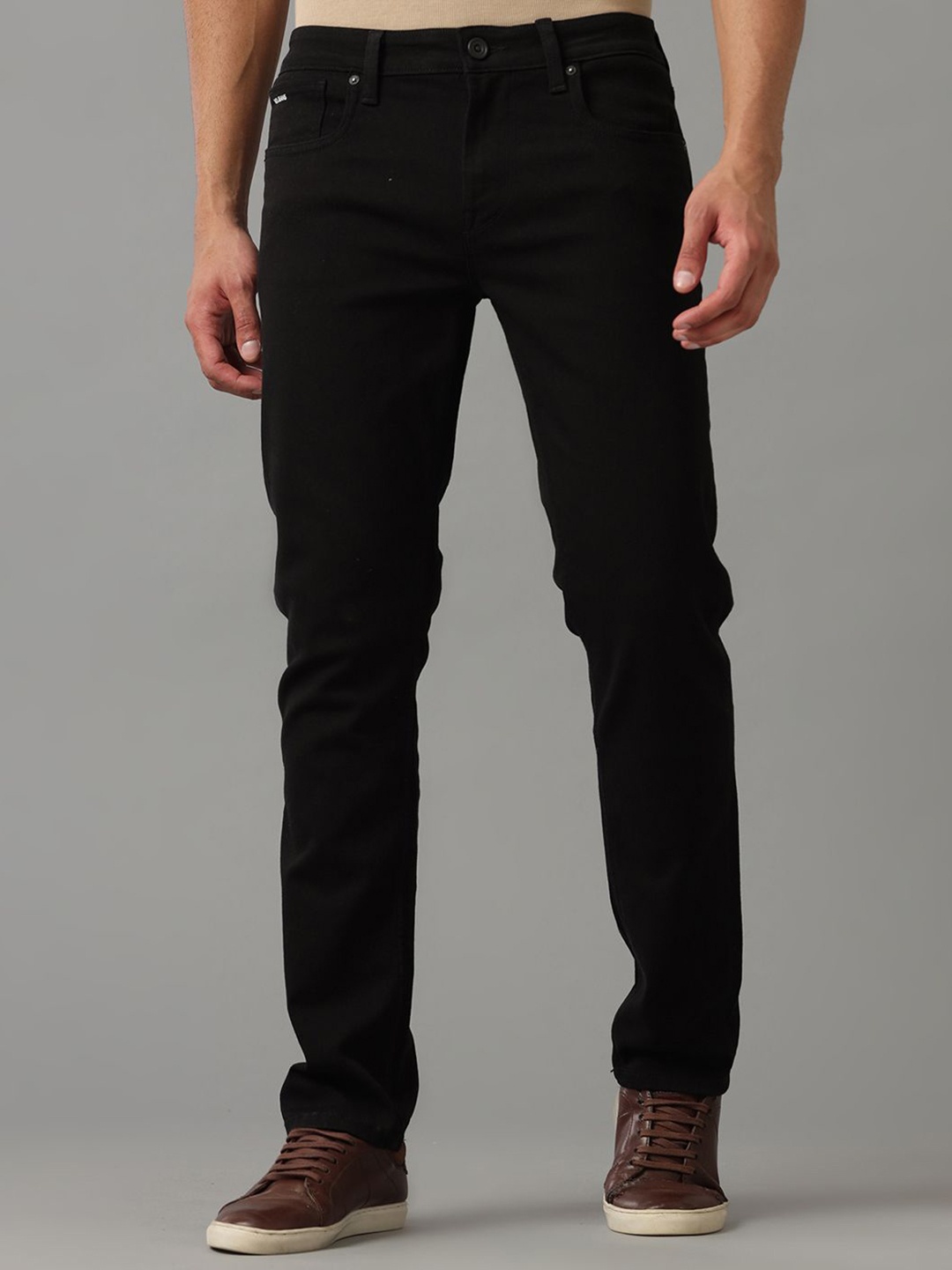 

Voi Jeans Men Comfort Slim Fit Stretchable Jeans, Black