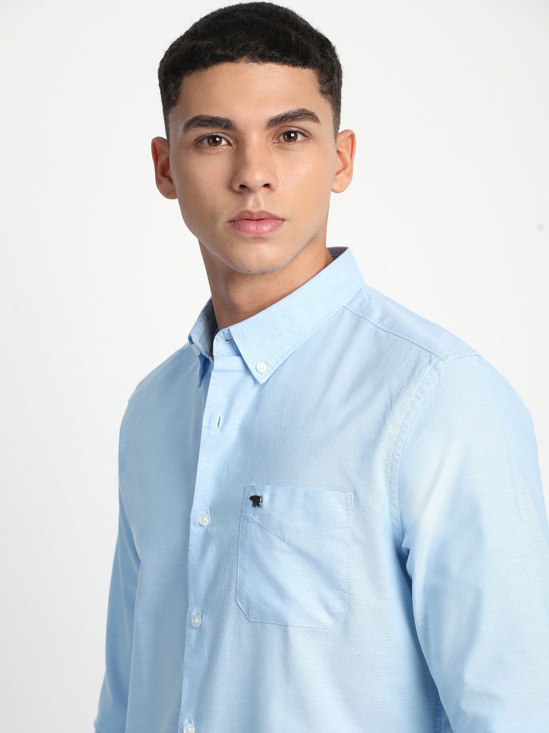 

THE BEAR HOUSE Men Slim Fit Opaque Casual Shirt, Blue