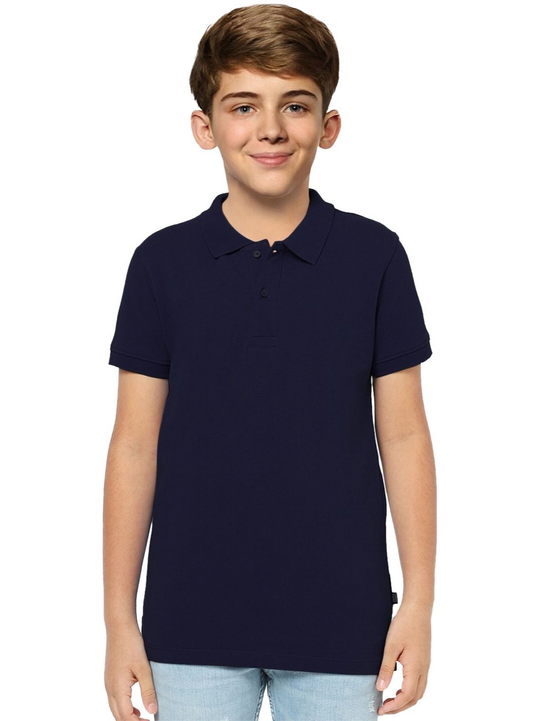 

BAESD Boys Polo Collar Pockets T-shirt, Blue