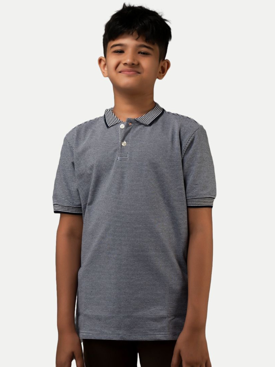 

BAESD Boys Polo Collar Applique T-shirt, Blue