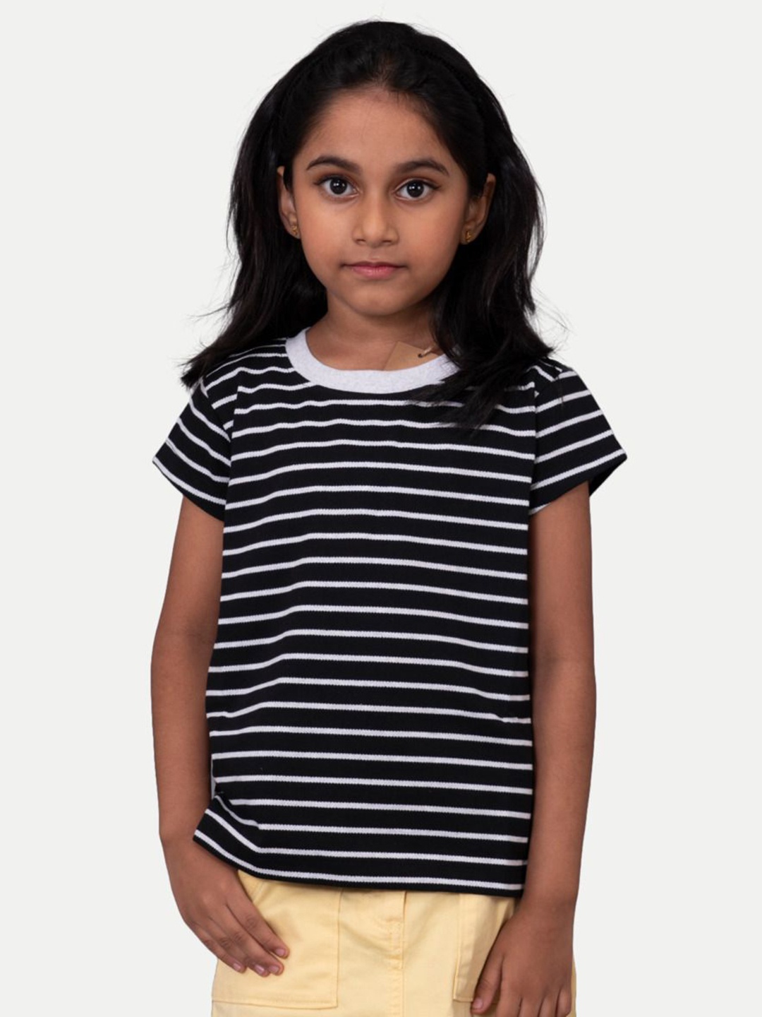 

BAESD Girls Striped Extended Sleeves Pockets T-shirt, Red