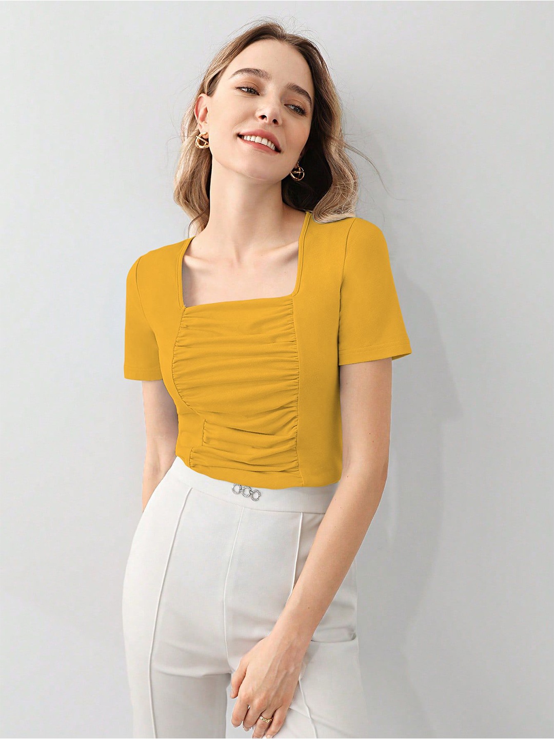 

BAESD Sheer Top, Yellow