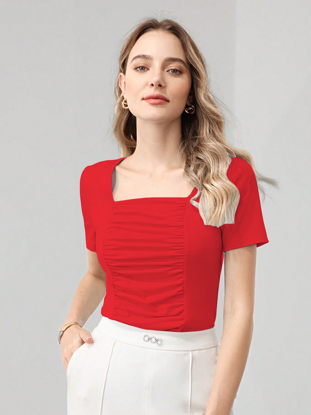 

BAESD Sheer Top, Red