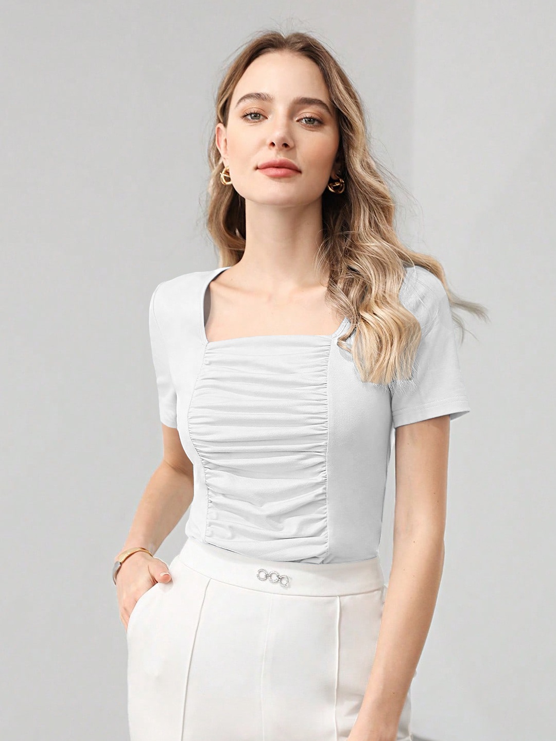 

BAESD Sheer Top, White