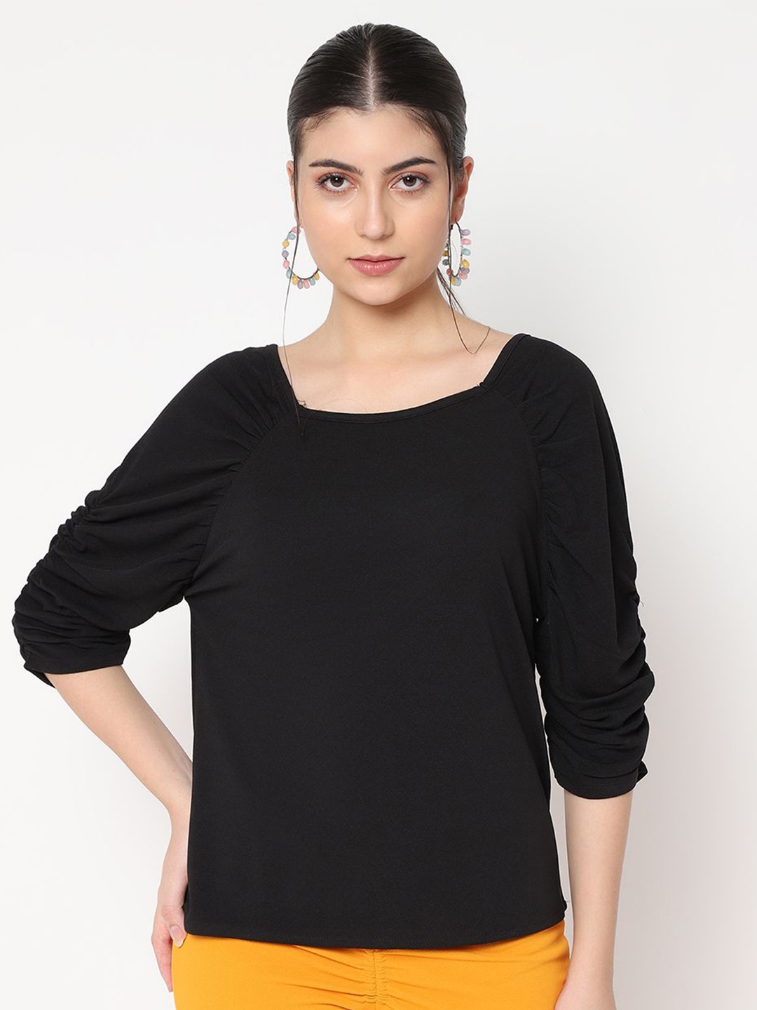 

BAESD Sheen Sheer Top, Black