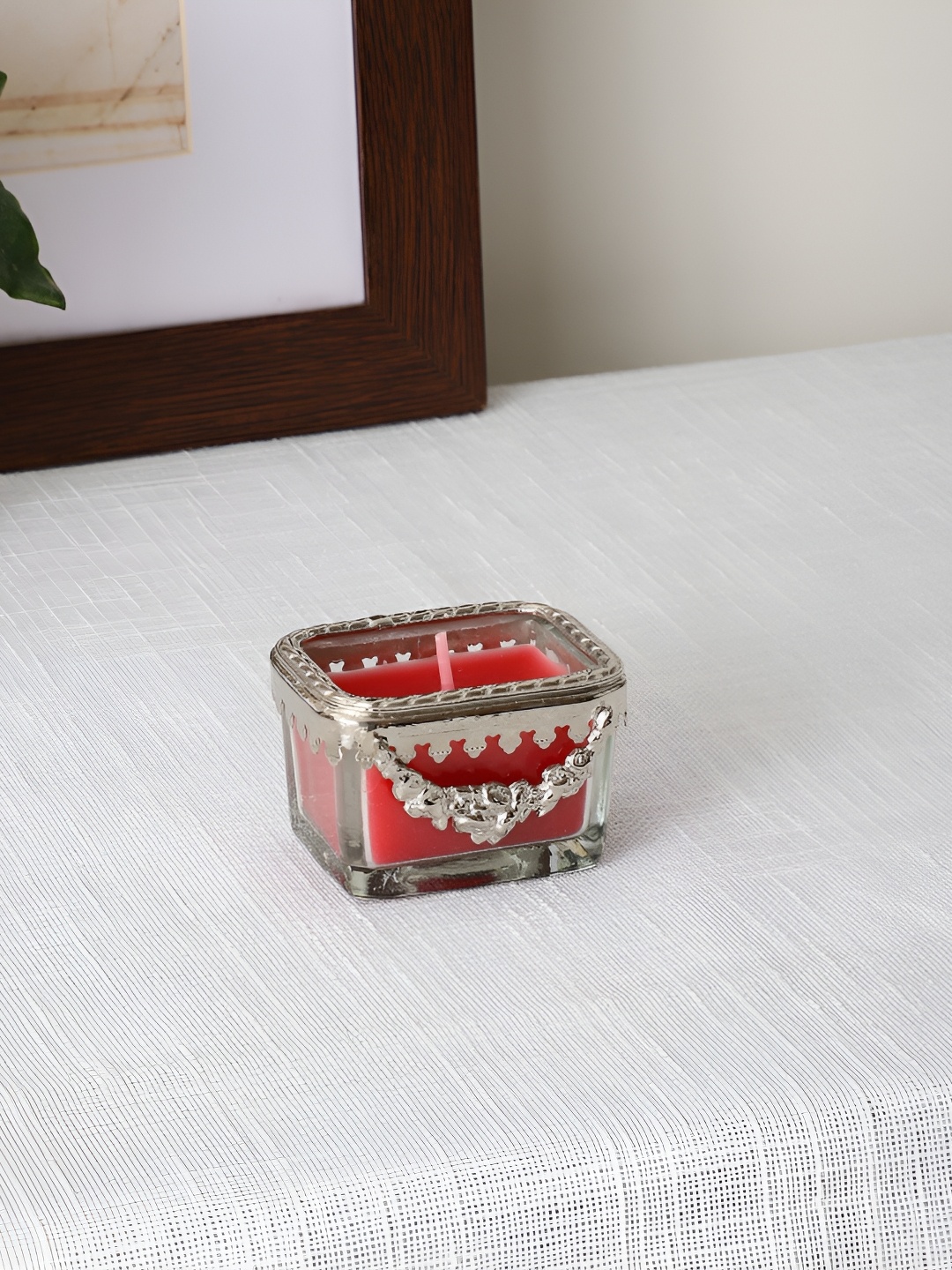 

Decor de Maison Blue & Silver Toned Textured Cherry Blossom Scented Jar Candle