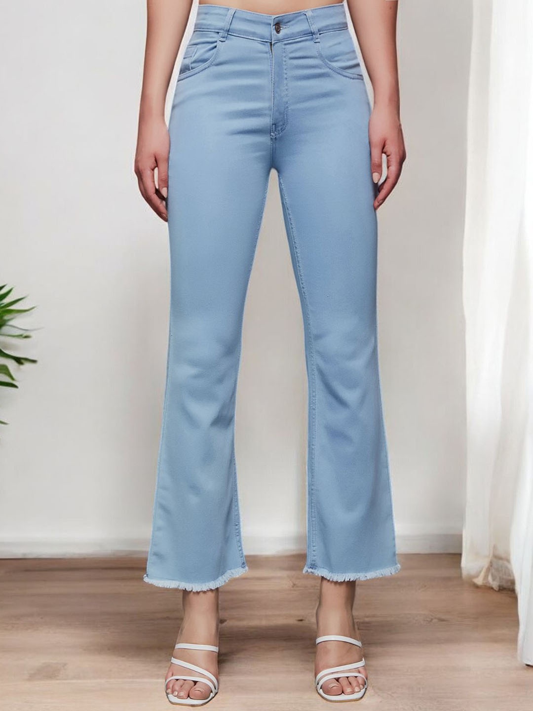 

Miss Chase Women Bootcut High-Rise Stretchable Jeans, Blue
