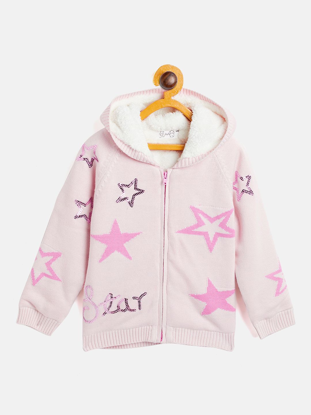 

JWAAQ Girls Printed Cardigan, Pink