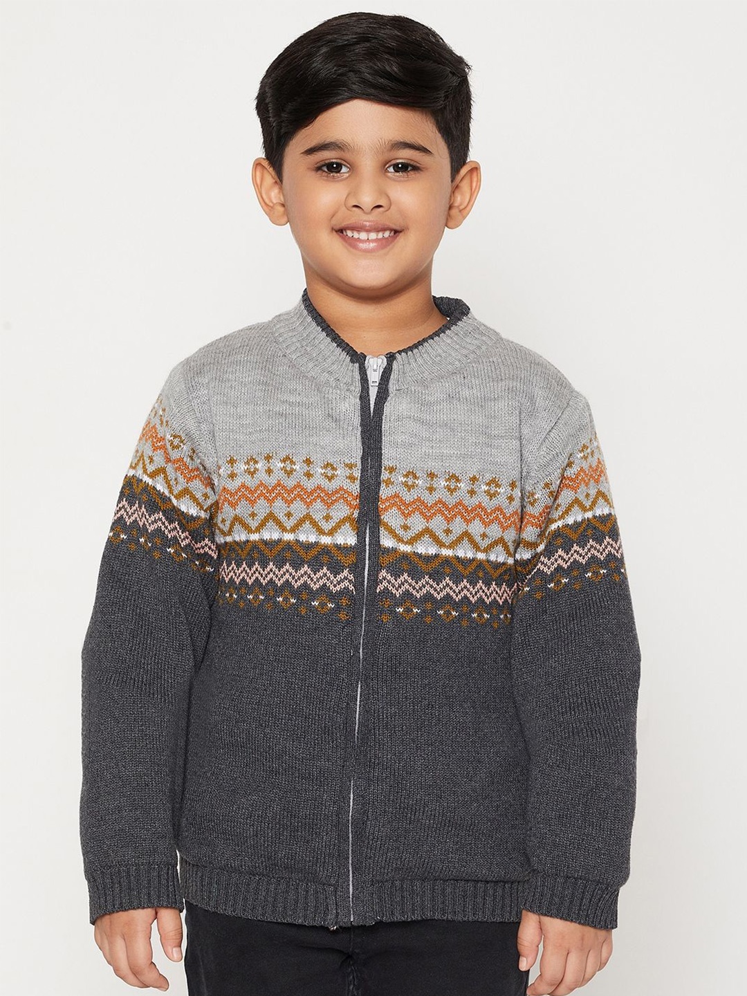 

JWAAQ Boys Cable Knit Cardigan, Grey