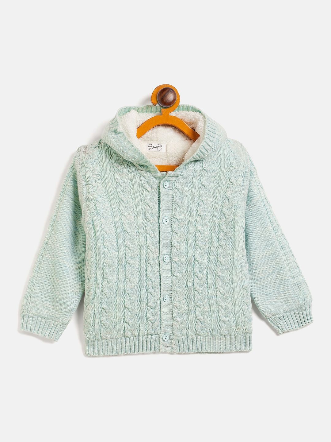 

JWAAQ Unisex Kids Cable Knit Cardigan, Green