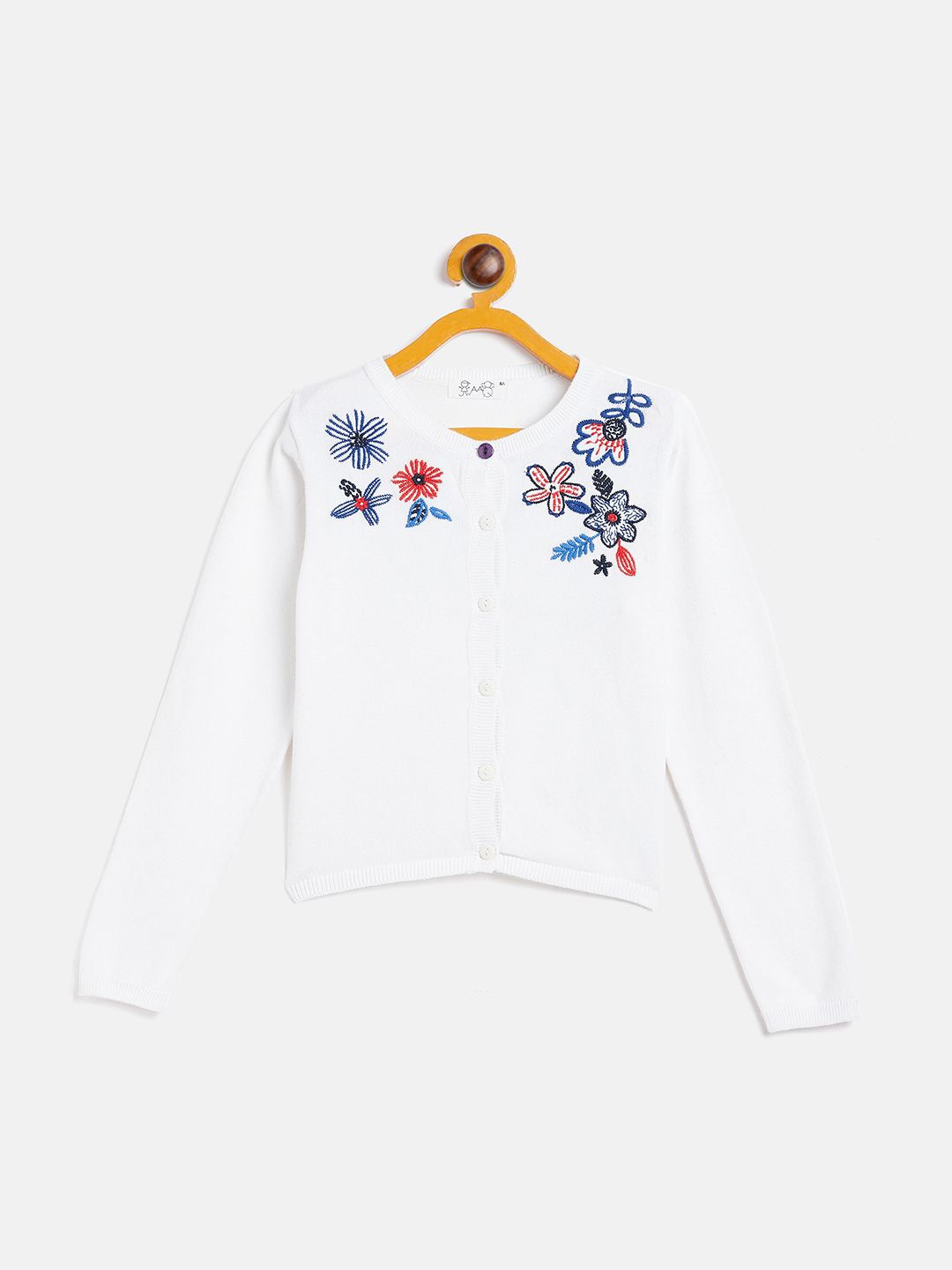 

JWAAQ Girls Floral Cardigan, White