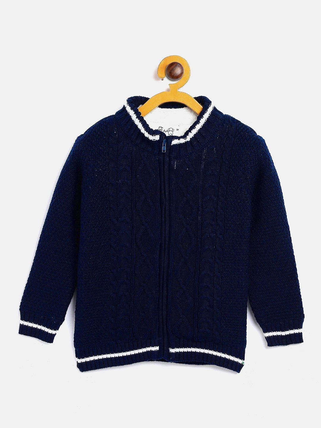 

JWAAQ Boys Cable Knit Cardigan, Navy blue