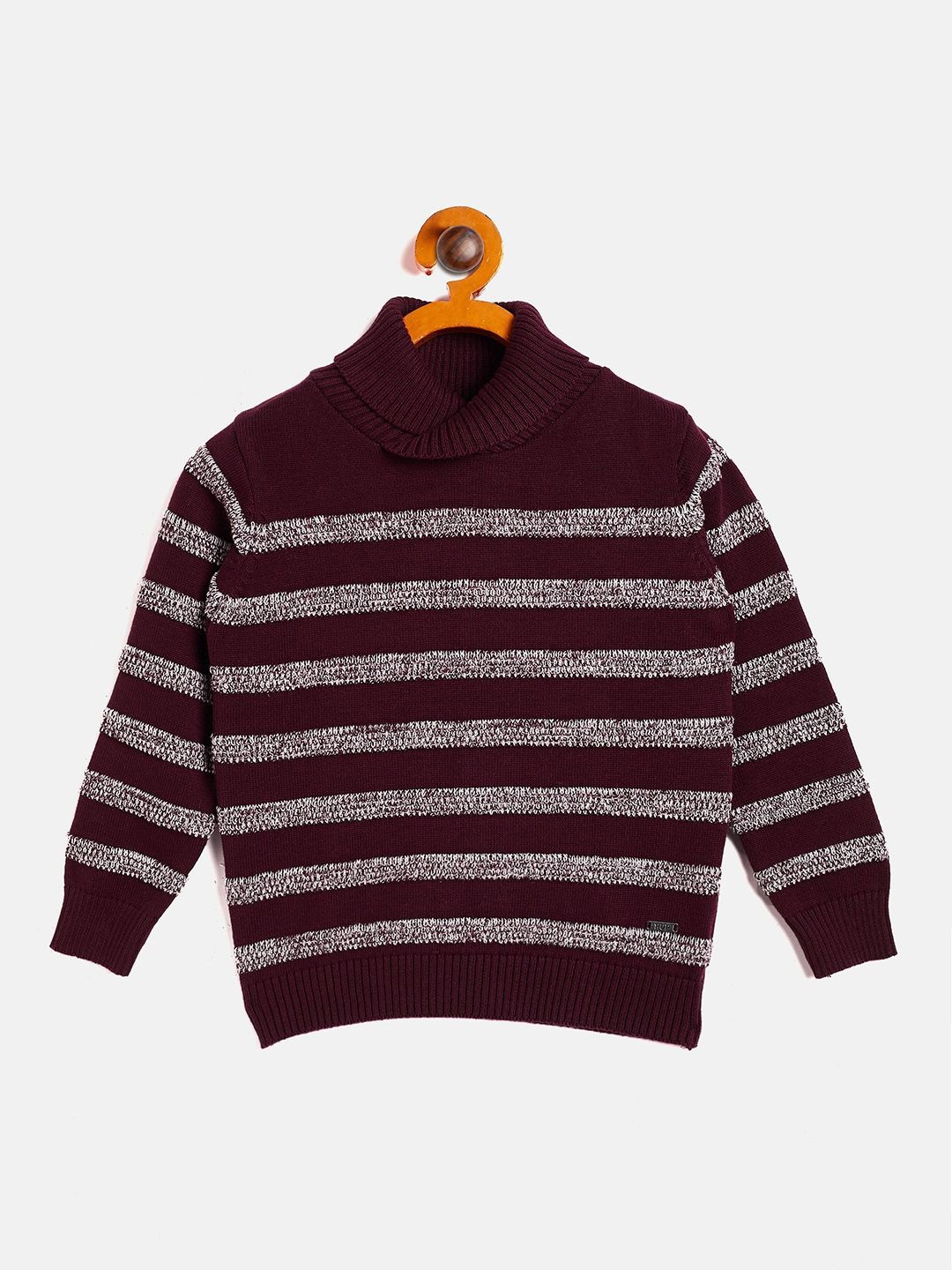 

JWAAQ Boys Striped Cardigan, Burgundy