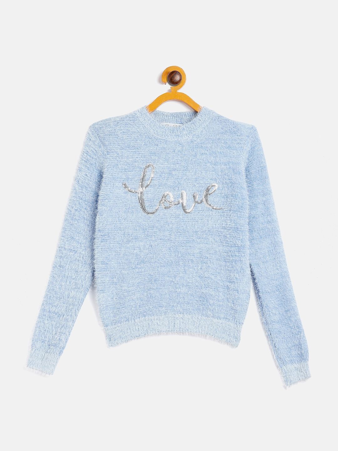 

JWAAQ Girls Embroidered Pullover, Blue