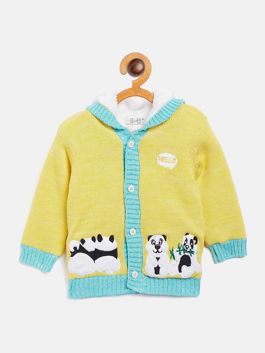 

JWAAQ Unisex Kids Humour and Comic Printed Cardigan, Yellow