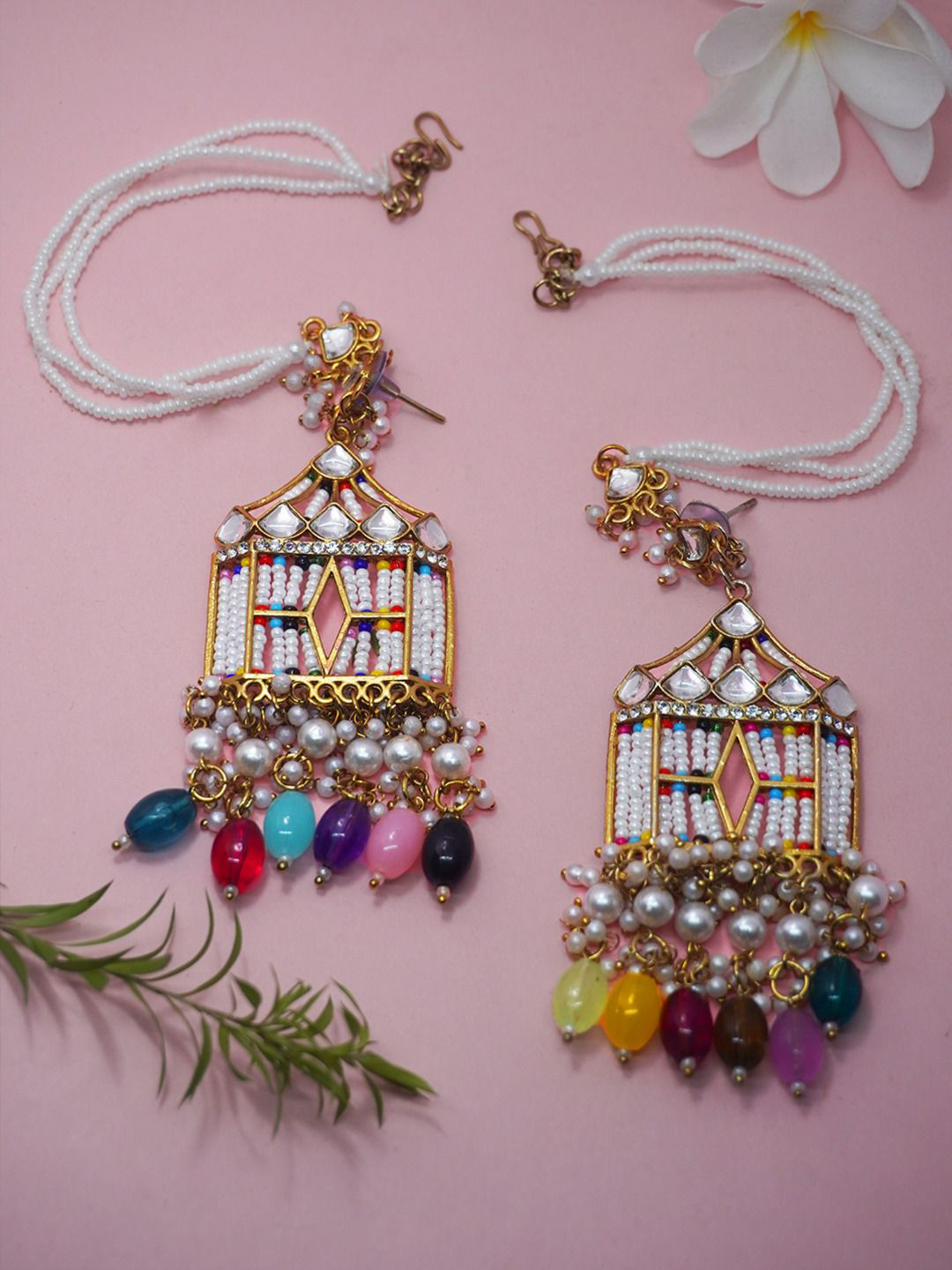 

Niscka Gold-Plated Square Drop Earrings With Matti