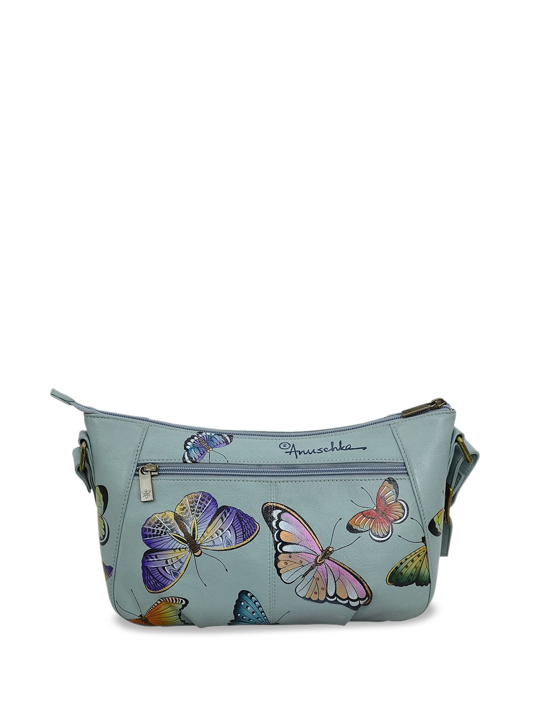 

Anuschka Floral Printed Leather Structured Sling Bag, Multi