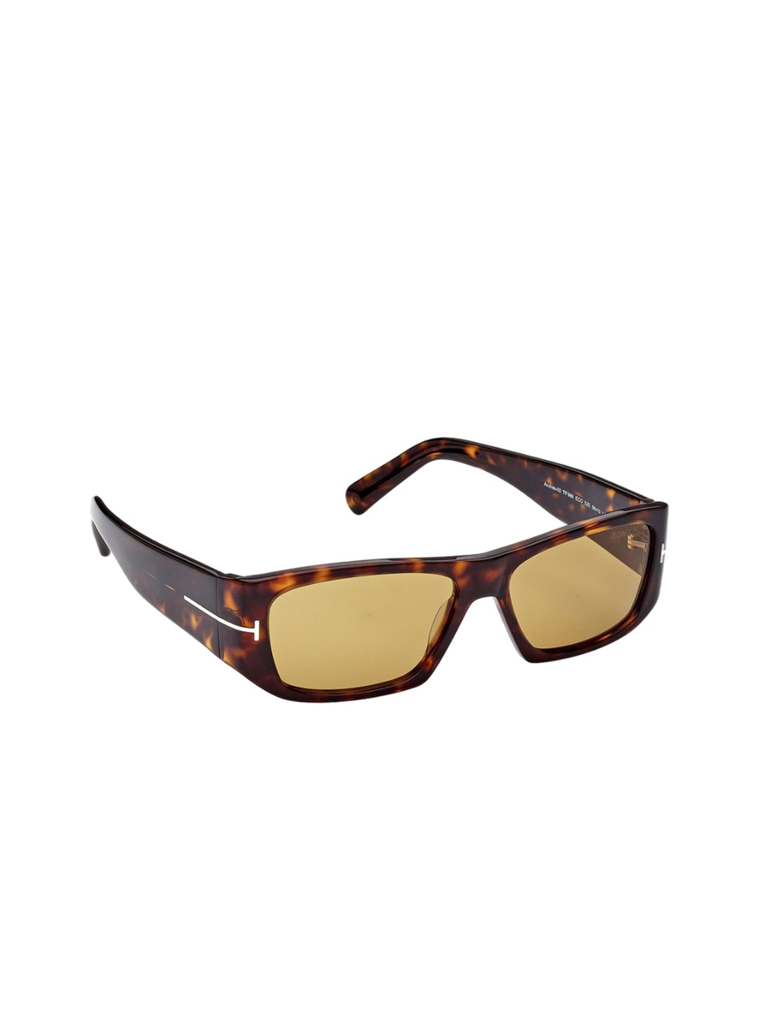 

Tom Ford Unisex Rectangle Sunglasses with UV Protected Lens FT0986 56 52E, Brown