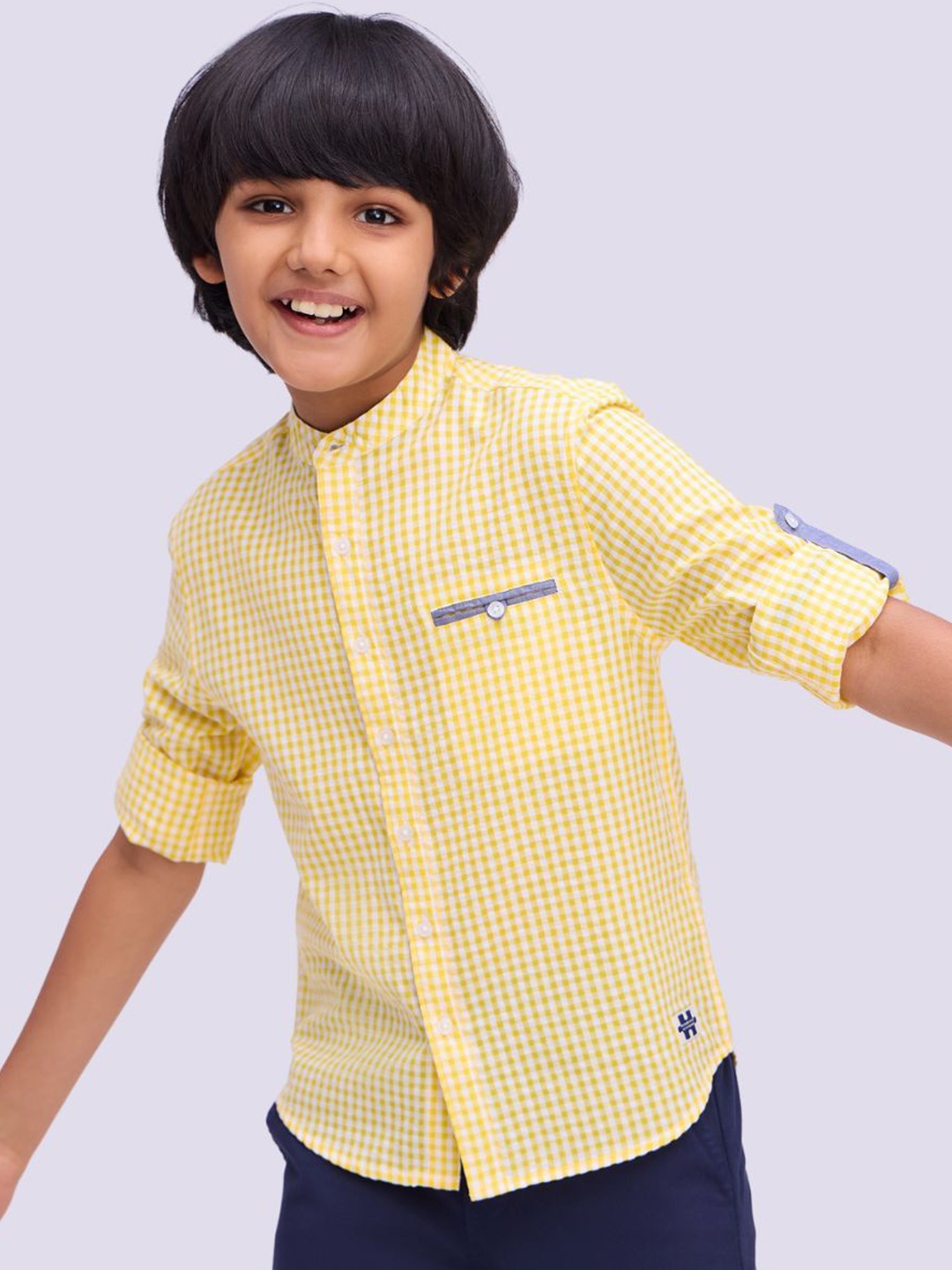 

Bombay High Boys Standard Opaque Checked Casual Shirt, Yellow