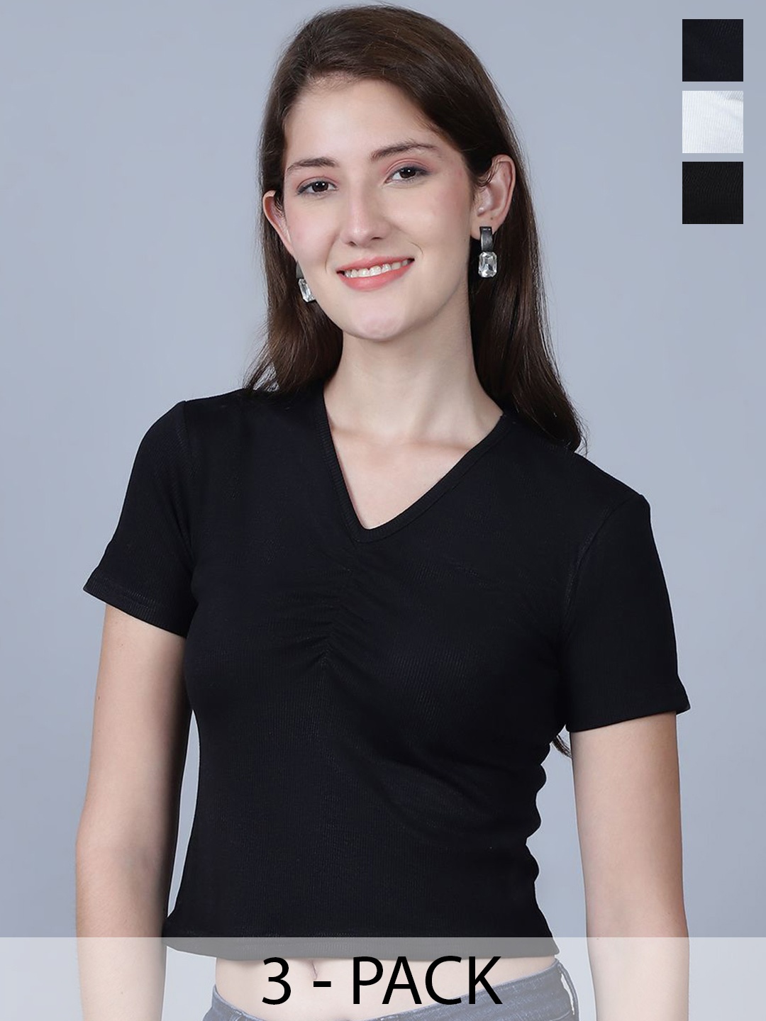 

urSense Cotton Styled Back Top, Black