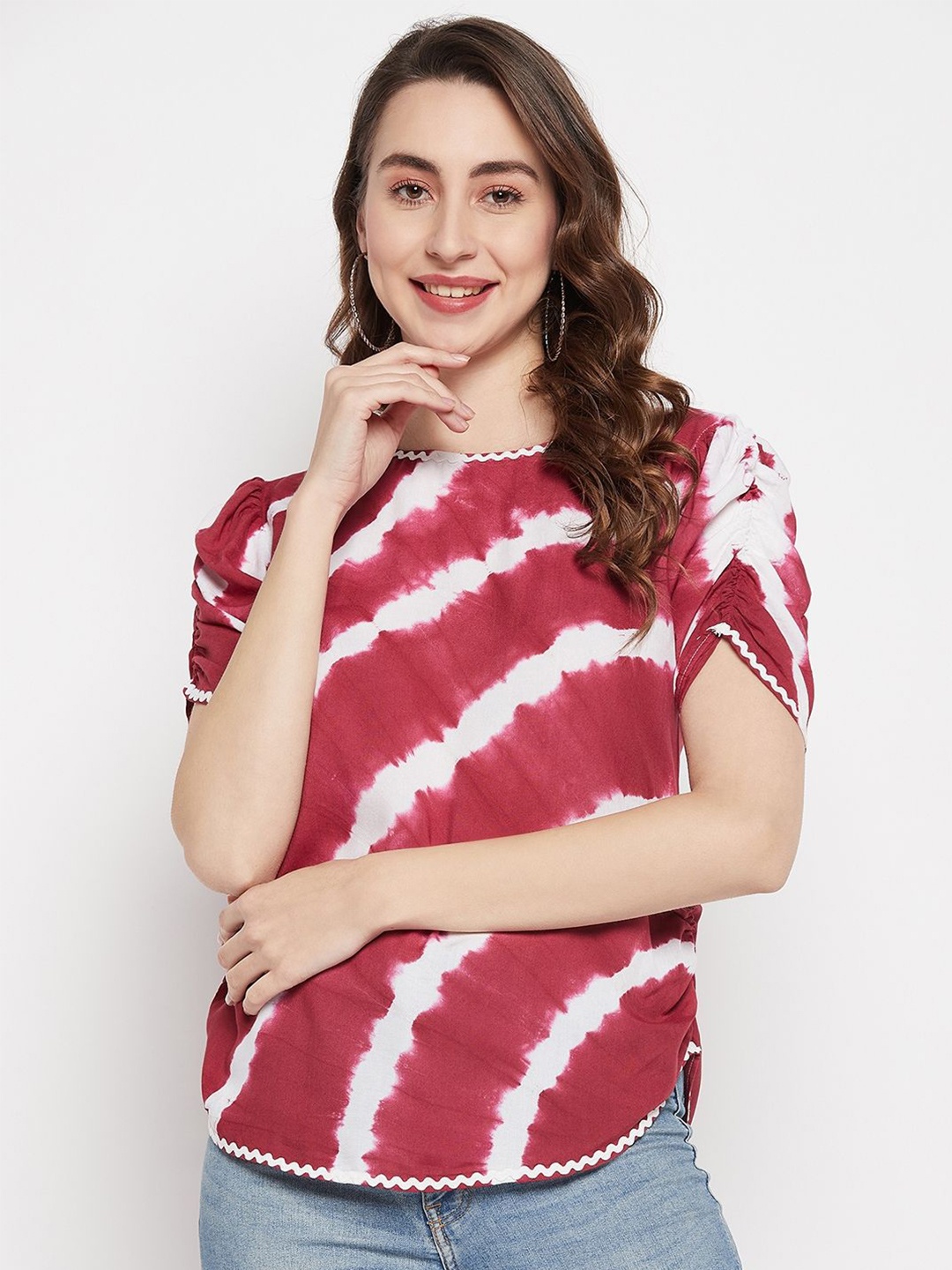 

BAESD Tie and Dye Top, Maroon