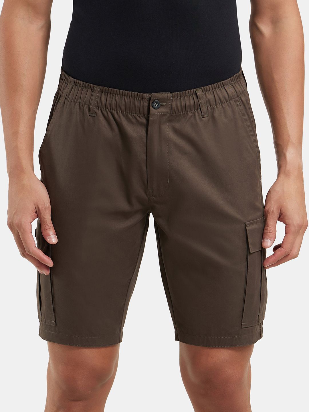 

Jockey Combed Mercerised Cotton Woven Straight Fit Cargo Shorts-UM17, Brown