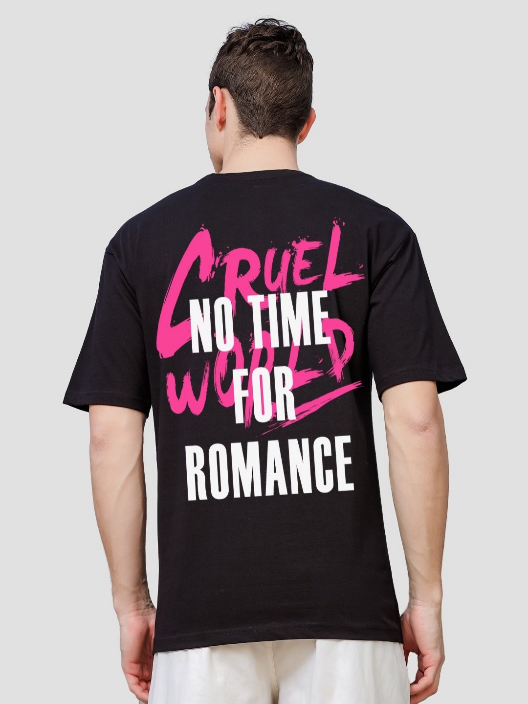 

ADRO Men Typography Printed T-shirt, Black