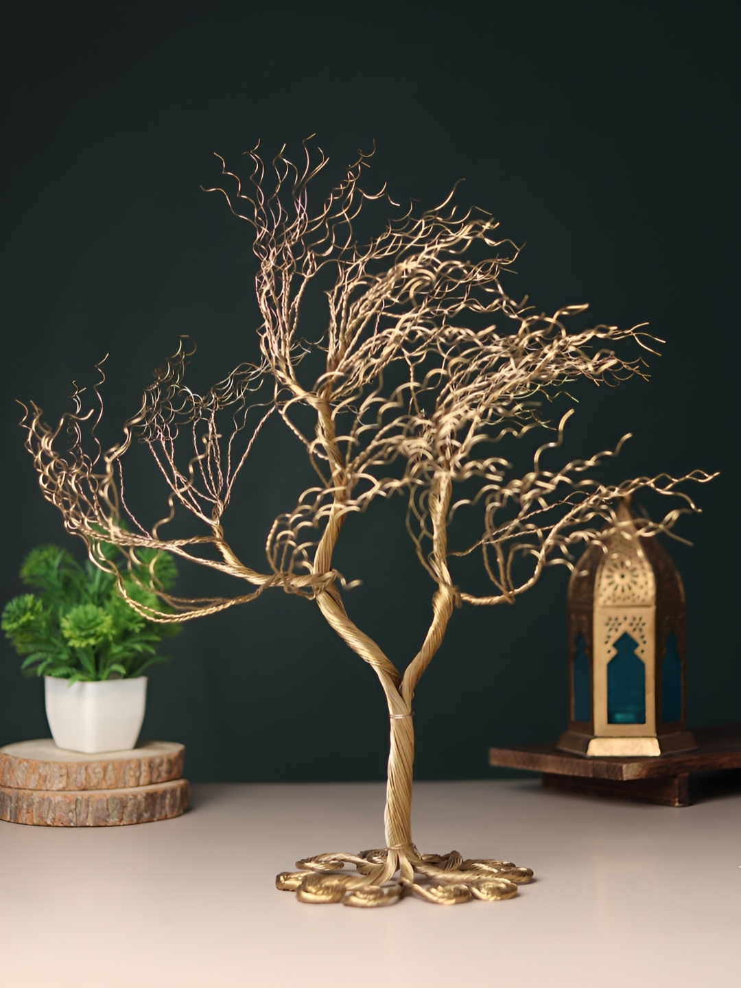 

Decor de Maison Gold-Toned Breezy Branches Small Curio Showpiece