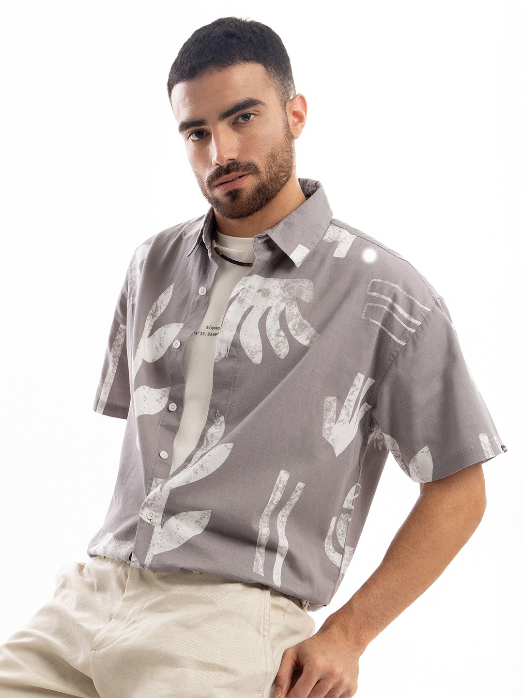 

Beyoung Men Comfort Opaque Printed Casual Shirt, Mauve