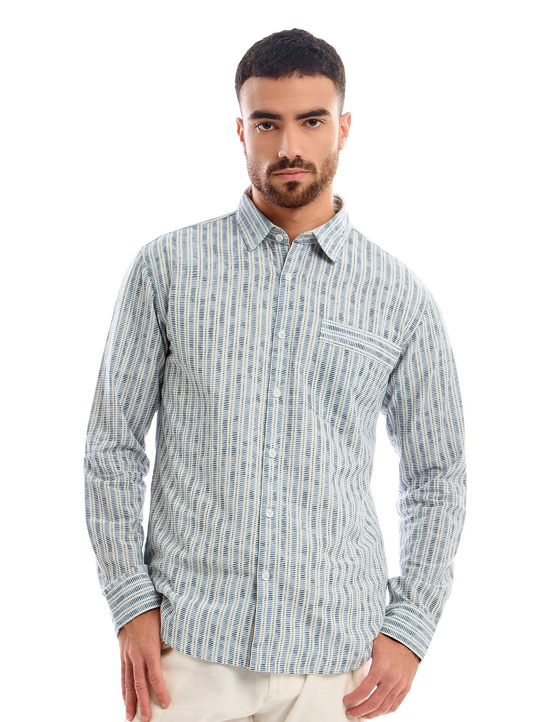 

Beyoung Men Comfort Opaque Striped Casual Shirt, Multi