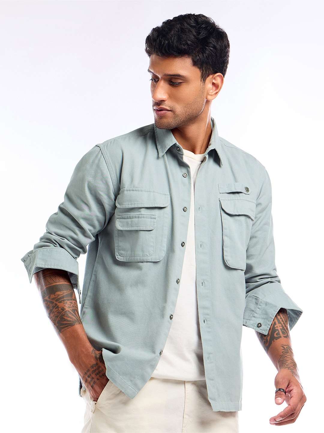 

Beyoung Men Comfort Opaque Casual Shirt, Grey
